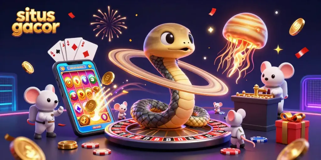 Experience thrilling games at situs gacor with cosmic characters and gambling excitement.