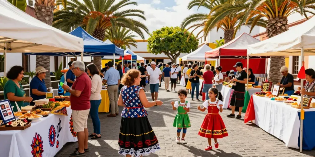 Tenerife Weekly community event showcasing local culture and cuisine in a vibrant outdoor setting.