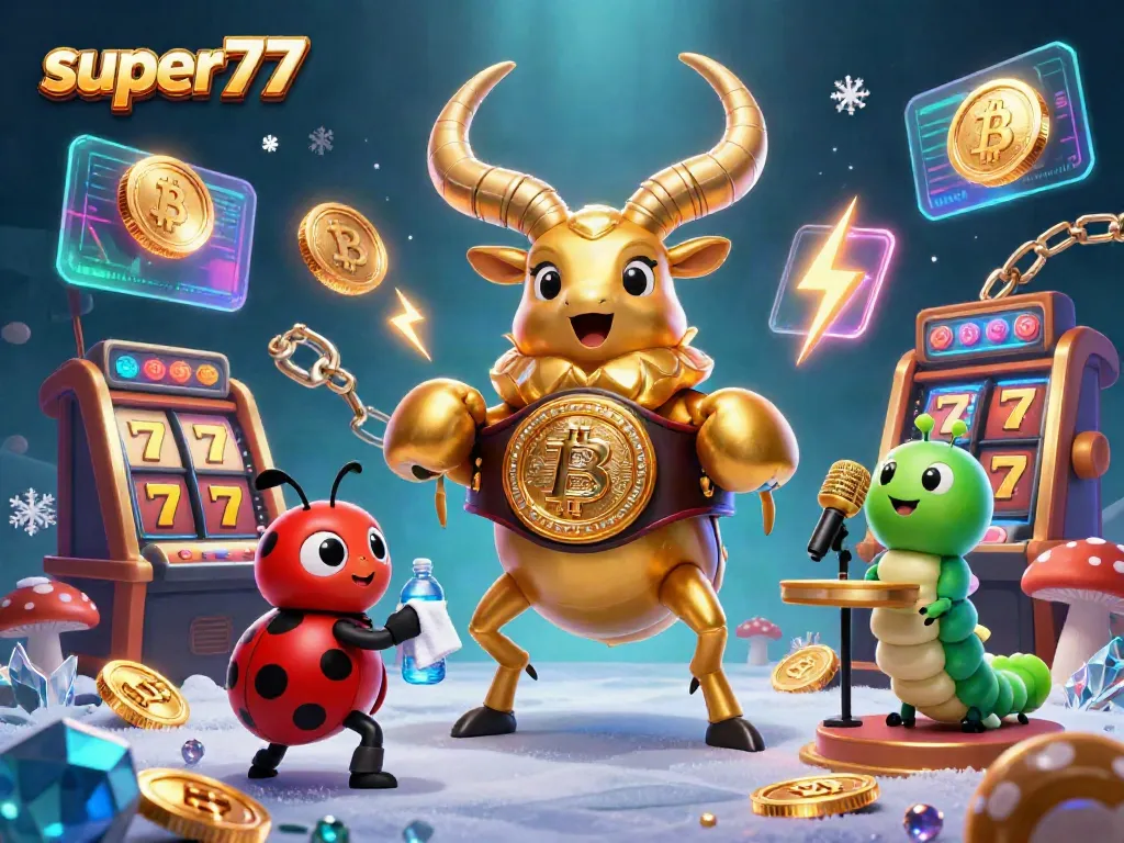 Experience thrilling wins with Super77 in a dynamic casino illustration, showcasing vibrant game elements.