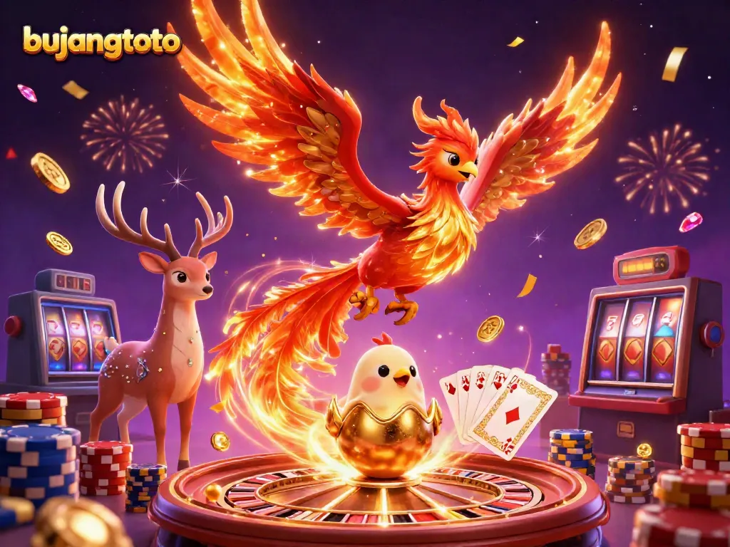 Experience the thrill of bujangtoto with vibrant casino elements and mythical characters.