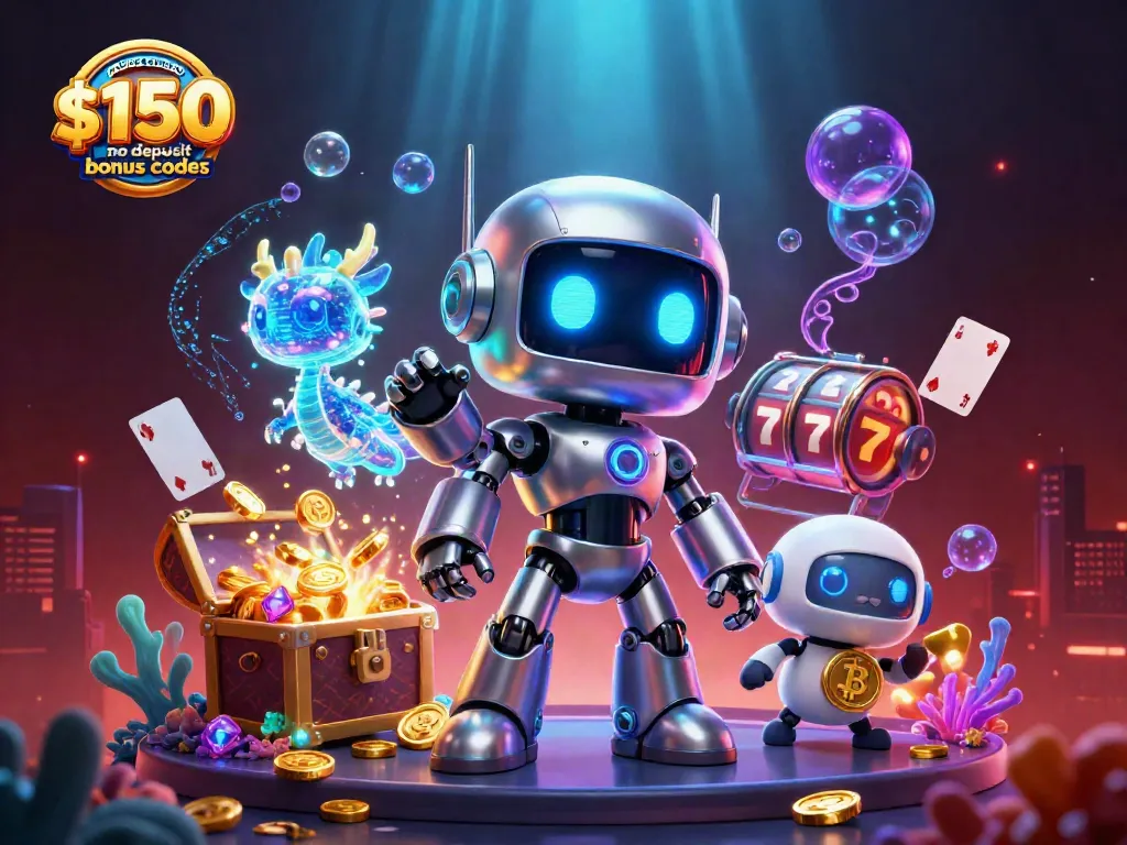 Experience thrilling action with Royal Ace Casino $150 no deposit bonus codes in this vibrant 3D scene.