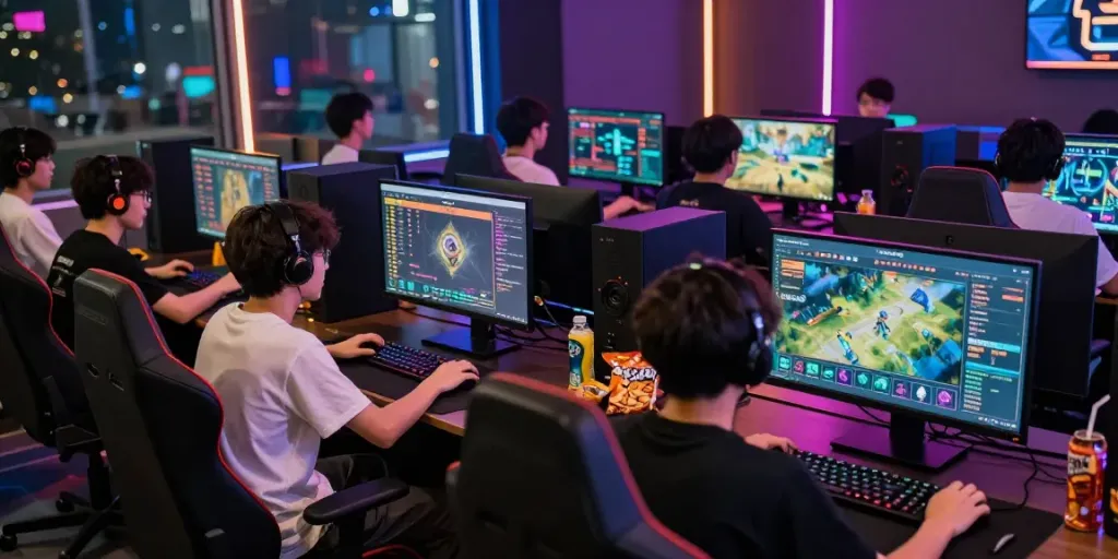 Players immersed in Bos88's gaming experience with real-time analytics and interactive gameplay.
