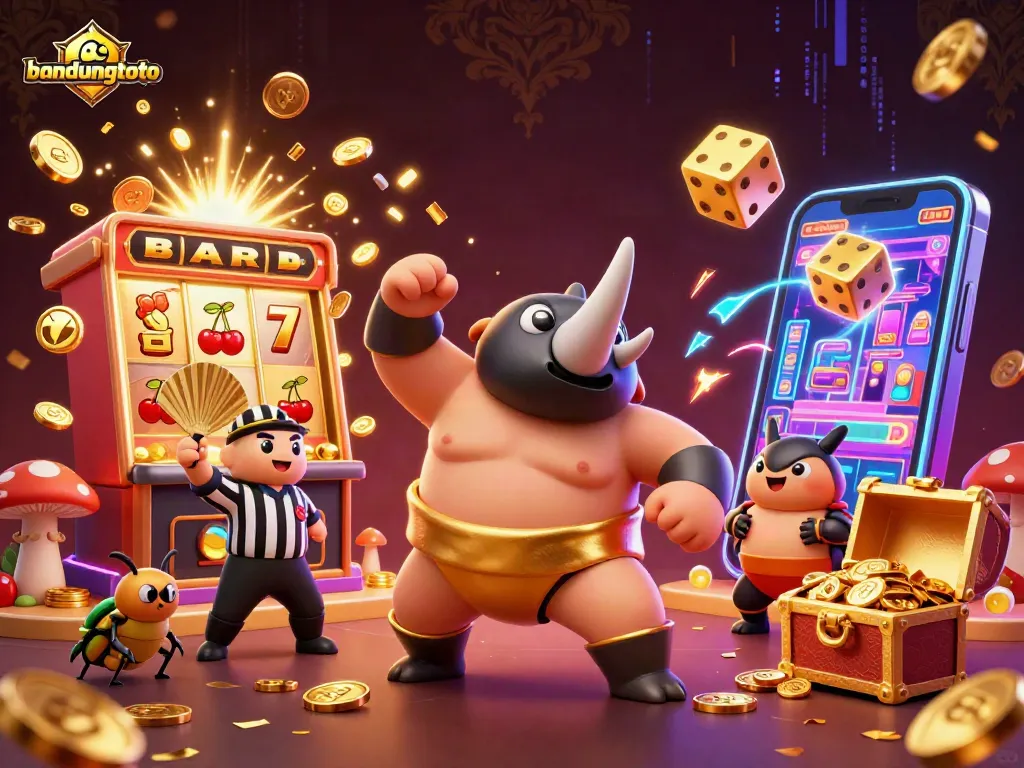 Experience exciting gameplay with bandungtoto featuring a dazzling 3D casino scene filled with action.