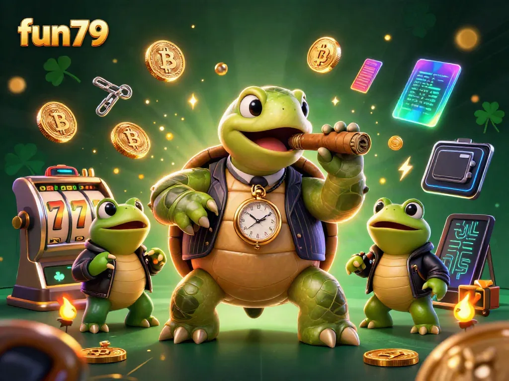 Experience the excitement with fun79 as the snapping turtle and bullfrogs illuminate the casino atmosphere.