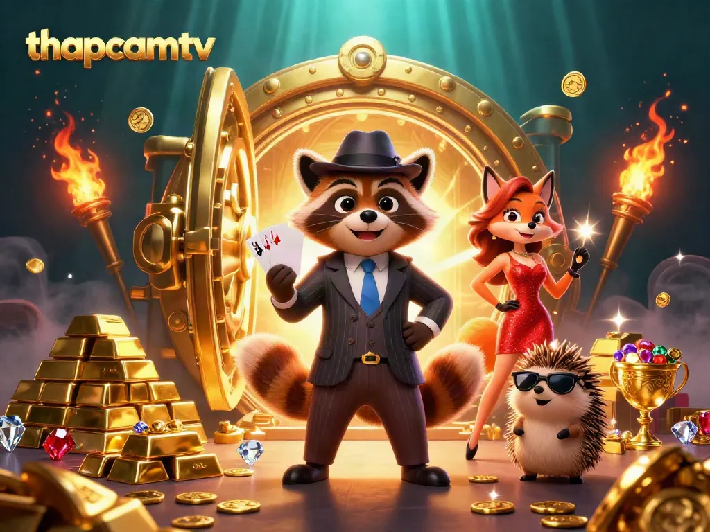 Experience thapcamtv's immersive casino world with animated characters showcasing dynamic gambling elements.