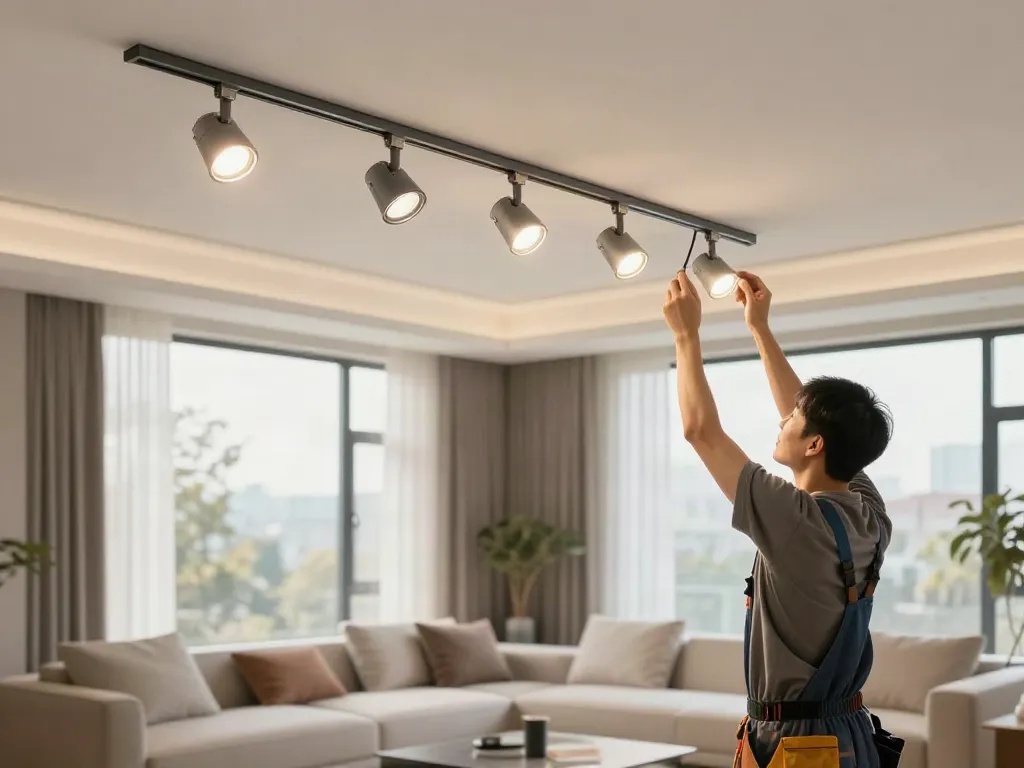 Spoturi LED pe sina magnetica aplicata de furnizor local de servicii, atmosfera profesională și de încredere.