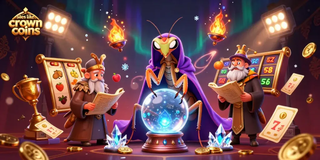 Discover the best sites like crown coins featuring vibrant casino graphics and engaging 3D characters.