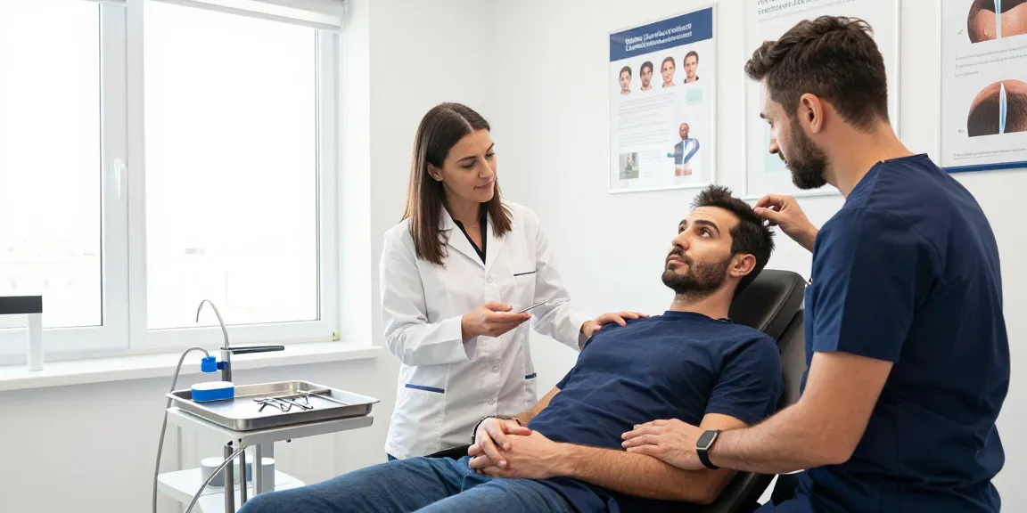 Hair transplant turkey price consultation with patient and surgeon