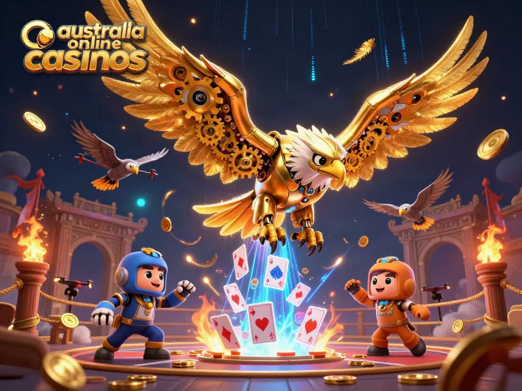 Engage with top-rated australia online casinos featuring golden eagle and holographic cards.