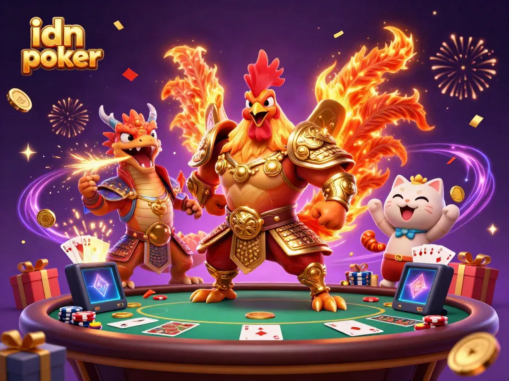 Mainkan idn poker dengan desain grafis 3D yang memukau dan elemen kasino menarik.