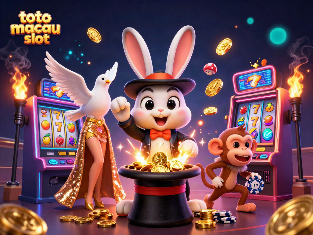 Menangkan jackpot dengan slot toto macau yang menampilkan karakter kartun konyol di kasino.
