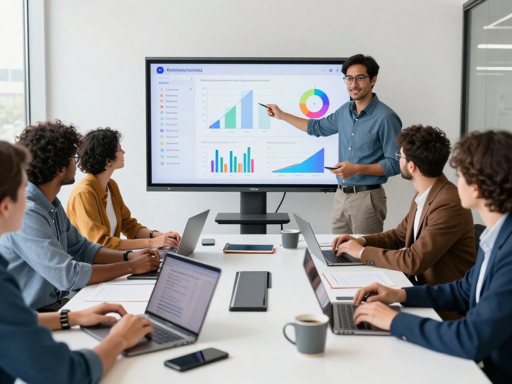 Buy android installs through professional teamwork session focused on app marketing strategies.