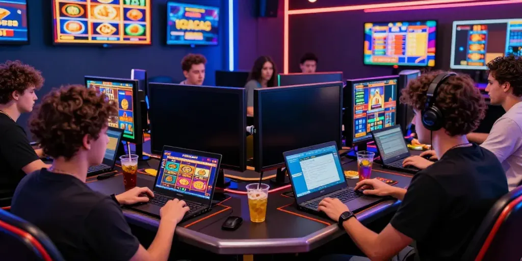 Engaging players enjoying the qqmacan login experience in an exciting online casino atmosphere.