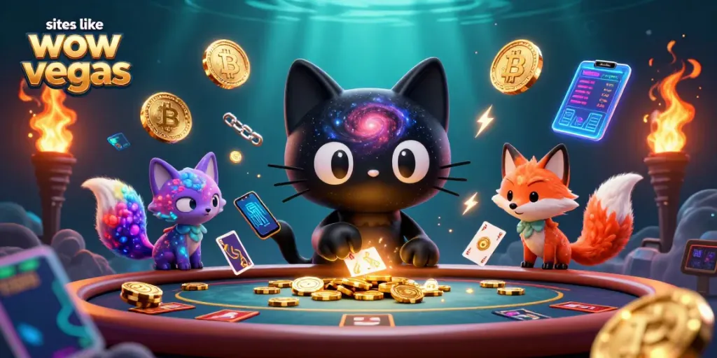 Experience exciting gameplay at sites like wow vegas with vibrant casino elements and colorful characters.